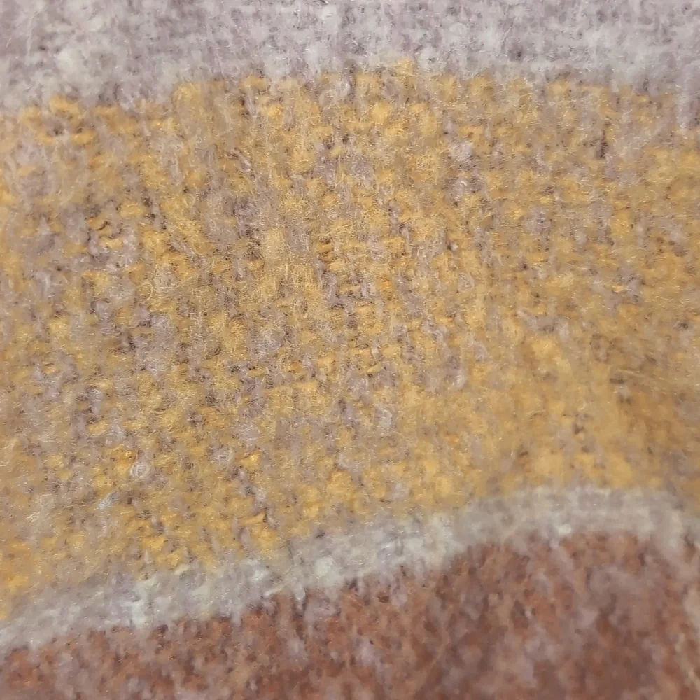 Steve Madden Plaid Blanket Scarf | Oversized Cozy Wrap | Orange & Brown Tones